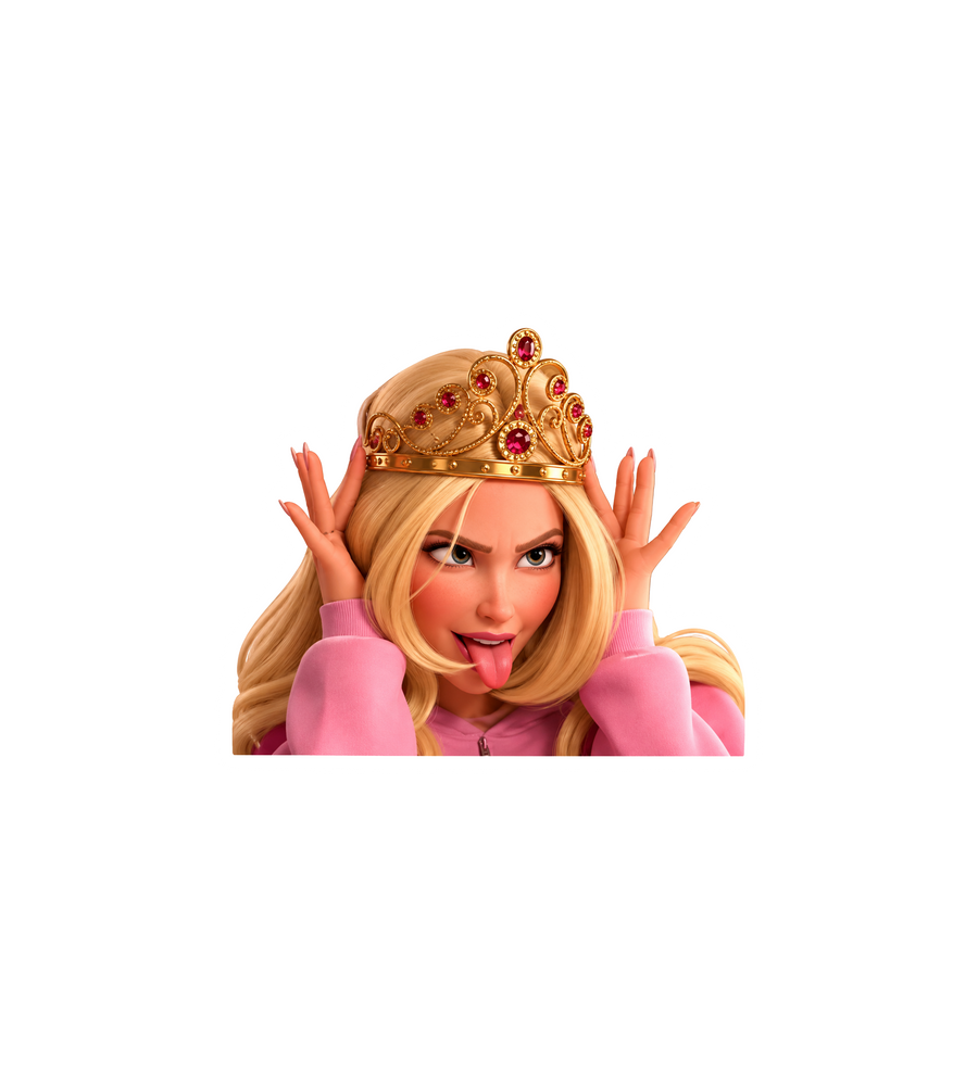 Cheeky Crowned Blonde Sticker