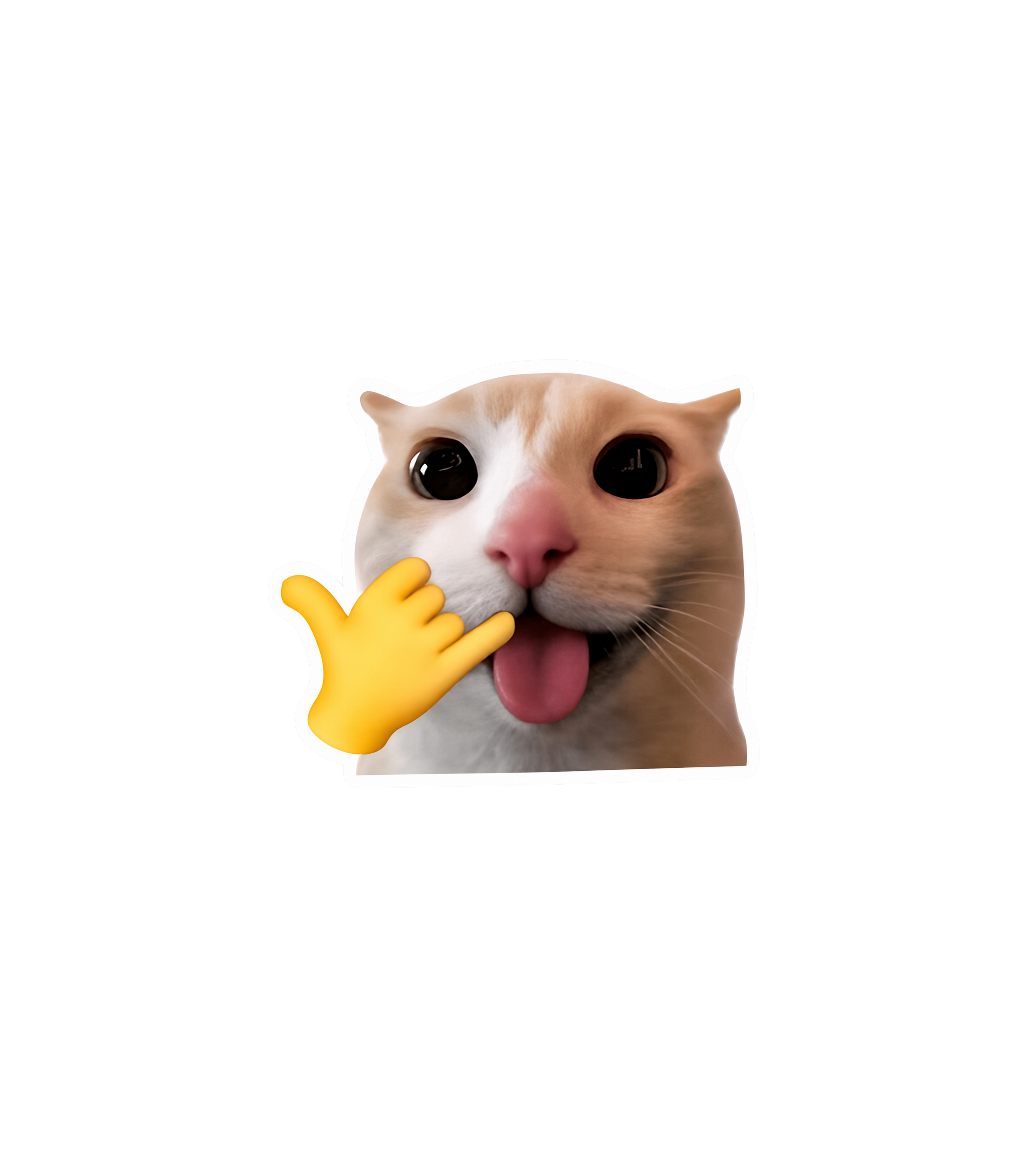 Call Me Cat Meme Sticker