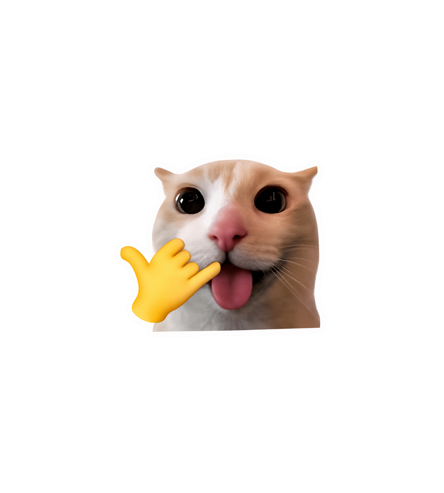 Call Me Cat Meme Sticker
