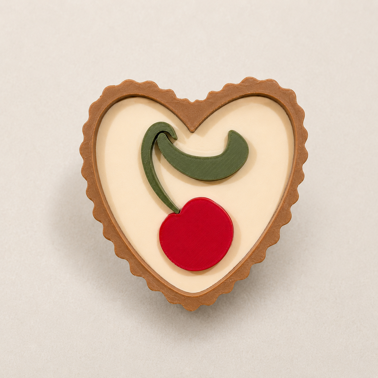 Cherry Heart Fridge Magnet | Cute Aesthetic Decor