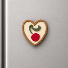 Cherry Heart Fridge Magnet | Cute Aesthetic Decor