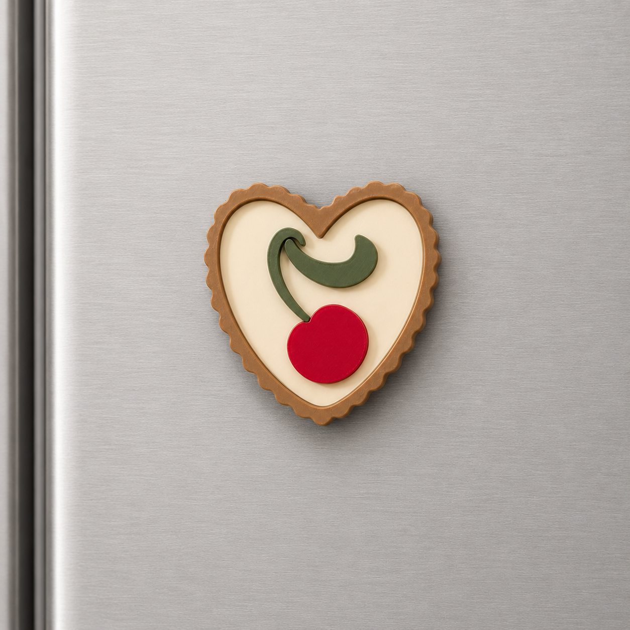Cherry Heart Fridge Magnet | Cute Aesthetic Decor