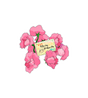 Chihiro's Note & Pink Flowers Anime Sticker