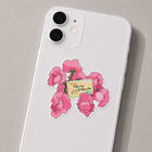 Chihiro's Note & Pink Flowers Anime Sticker