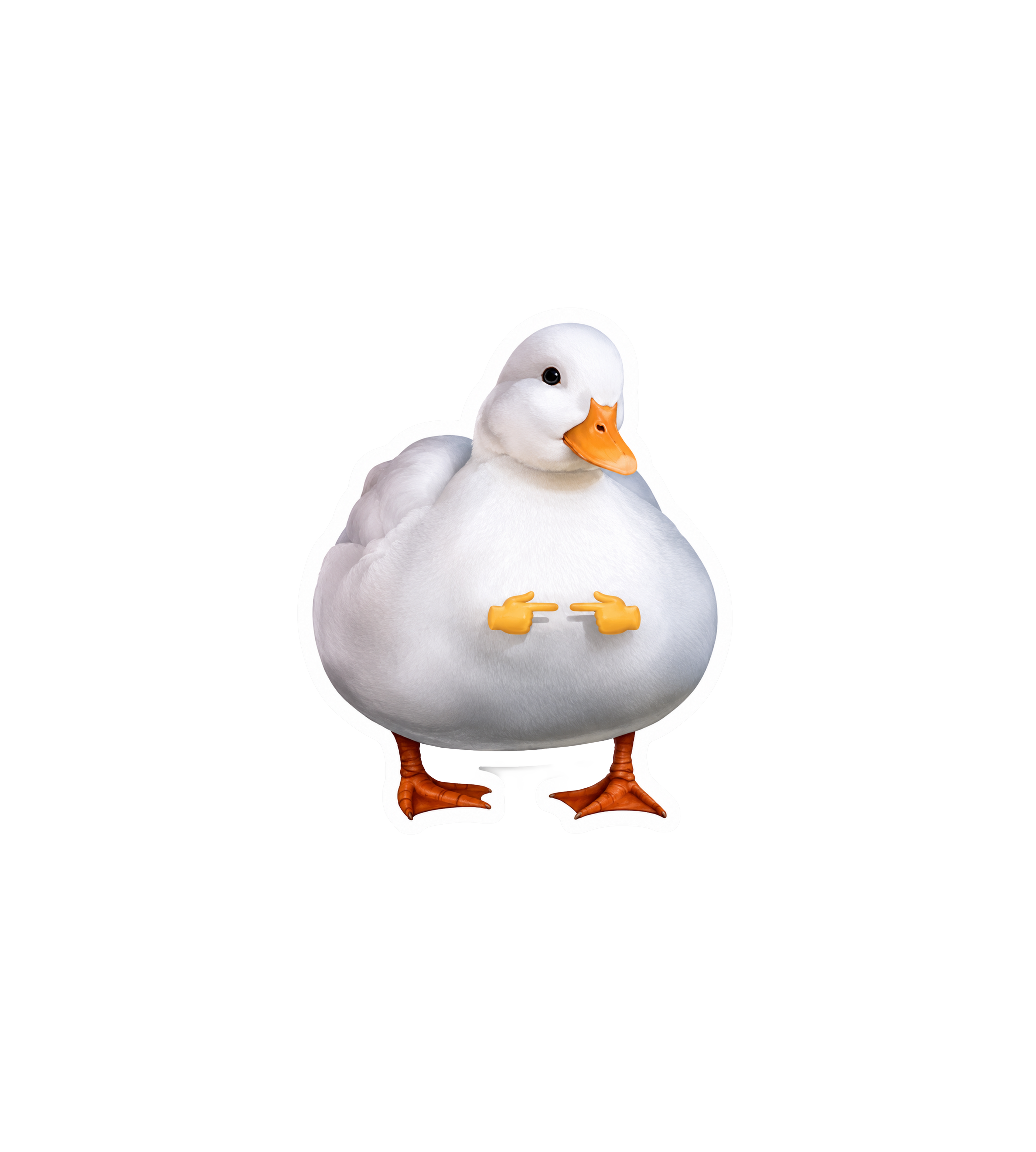 Chubby Duck Zero Ducks Given Sticker