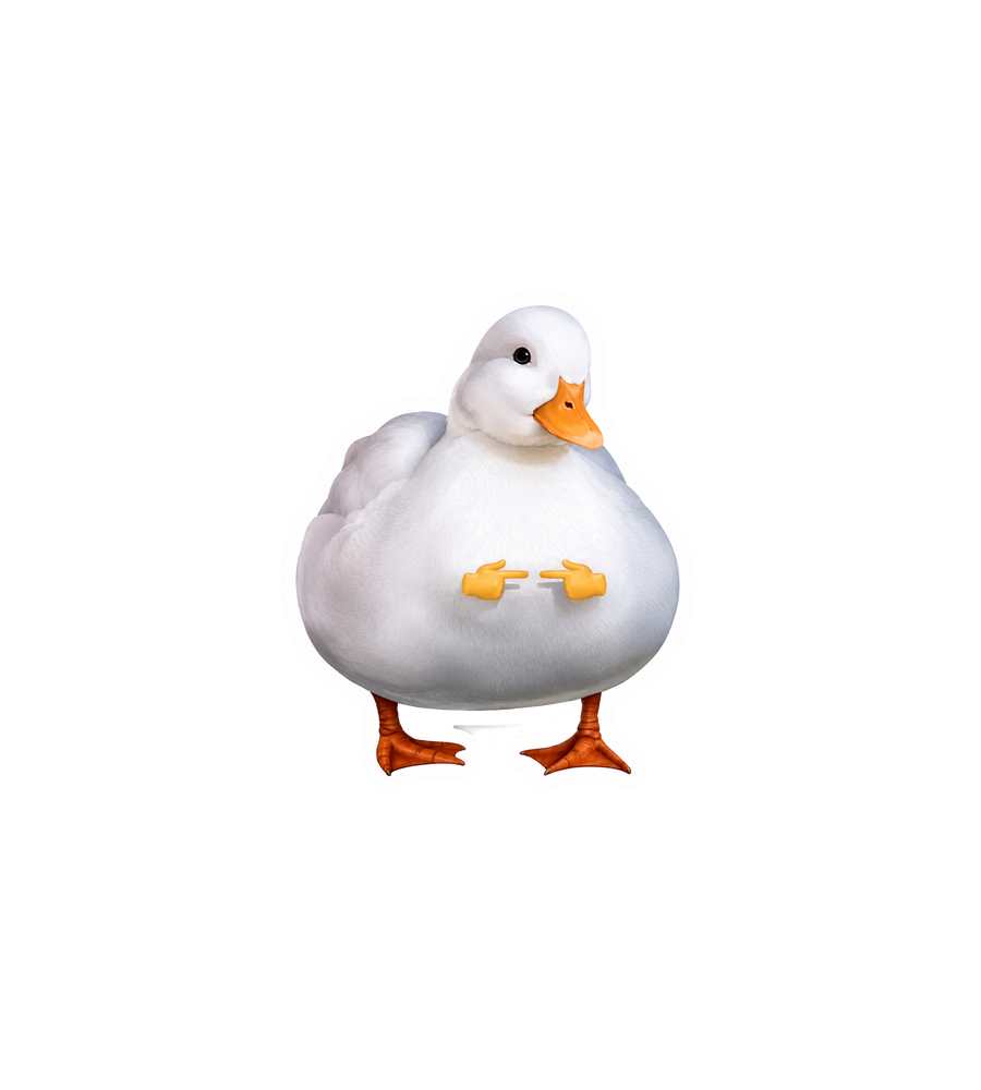Chubby Duck Zero Ducks Given Sticker