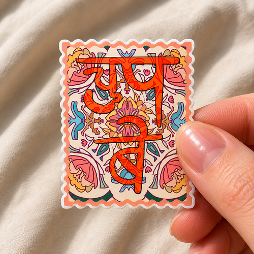 Chup Be Hindi Vinyl Sticker