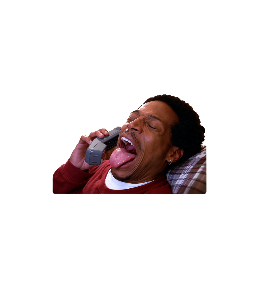 Screaming Phone Reaction Sticker