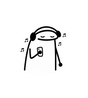 Music Lover Blob Sticker