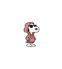 Cool Snoopy Pink Hoodie Sticker