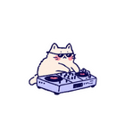 Cool DJ Cat Sticker