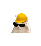 Construction Cat Meme Sticker