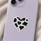 Cow Print Heart Vinyl Sticker