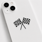 Crossed Racing Flags Sticker