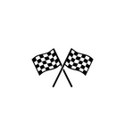 Crossed Racing Flags Sticker