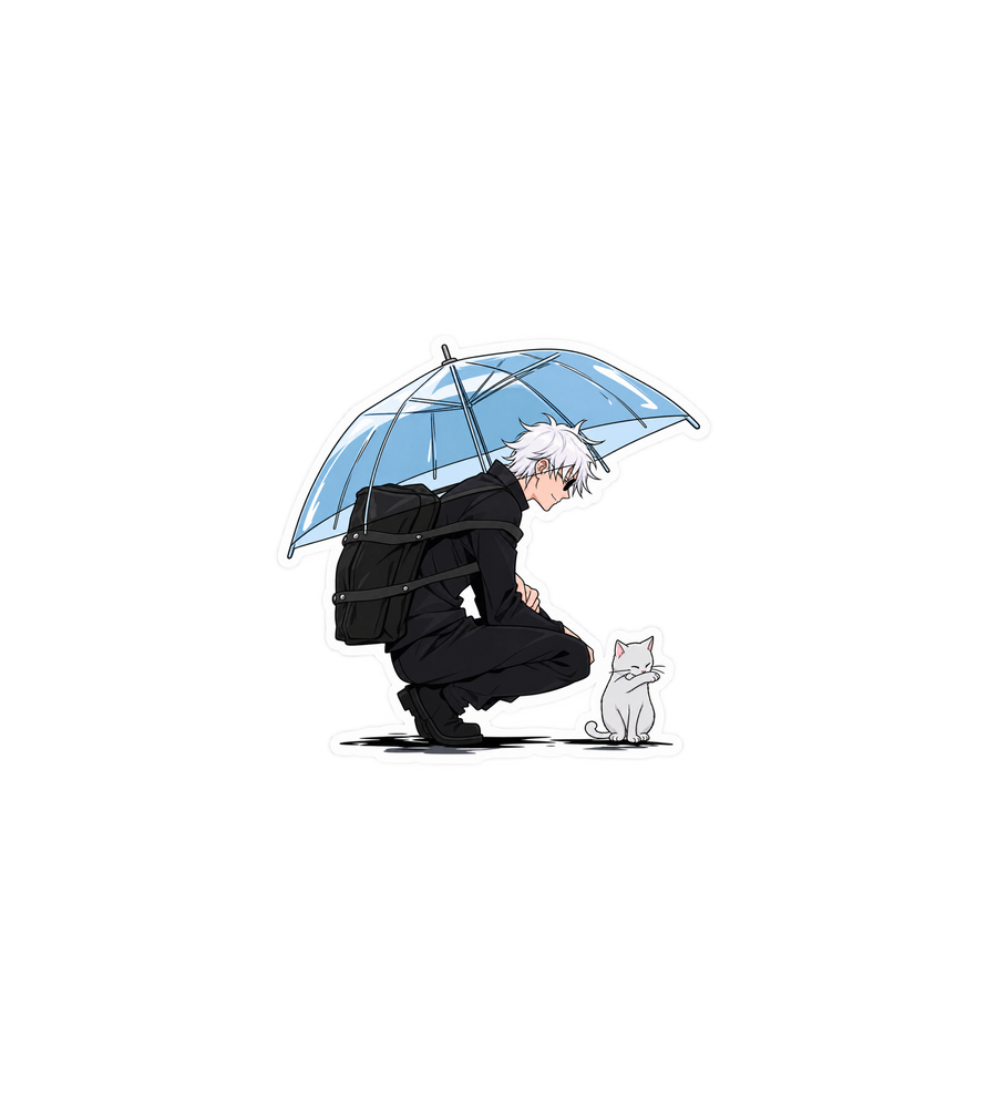 Gojo Under Blue Umbrella Sticker