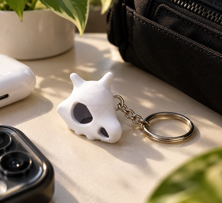 Cubone Skull Keychain