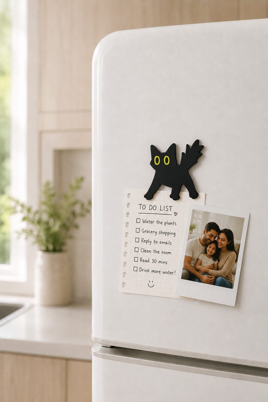 Black Cat Fridge Magnet Bundle – 5 Piece Set