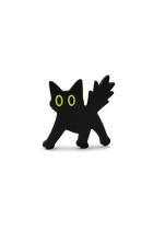 Curious Black Cat Fridge Magnet | Cute Refrigerator Magnet for Home & Office