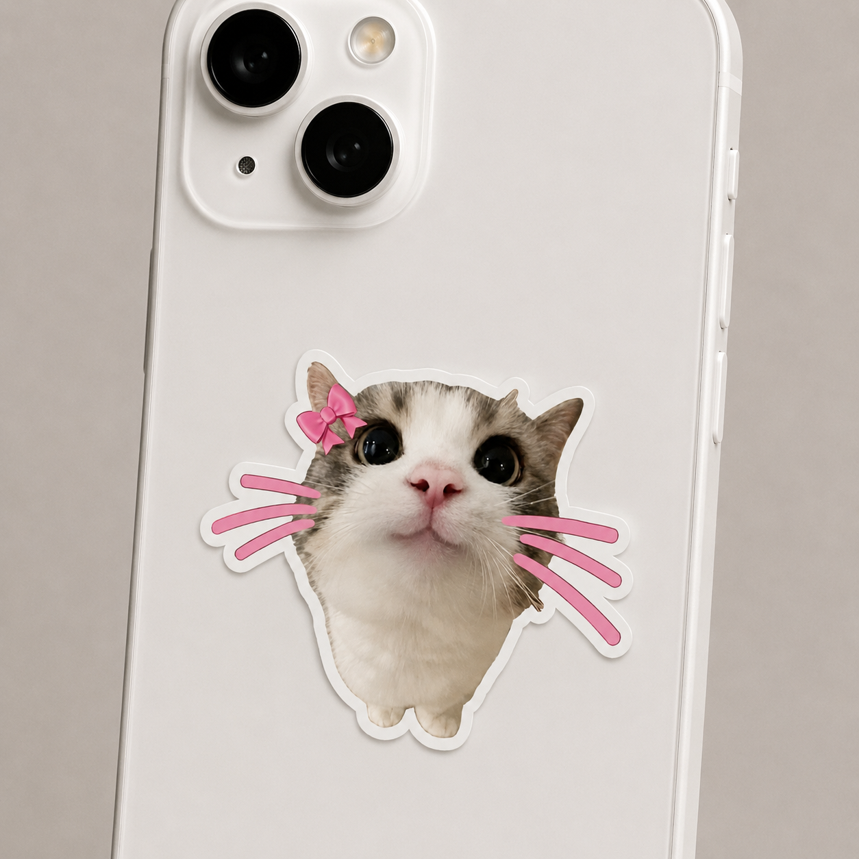 Cute Bow Cat Sticker