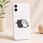 Cute Kawaii Cats Hugging Sticker