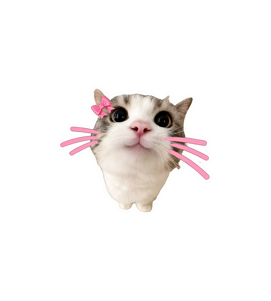 Cute Bow Cat Sticker