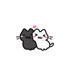 Cute Kawaii Cats Hugging Sticker