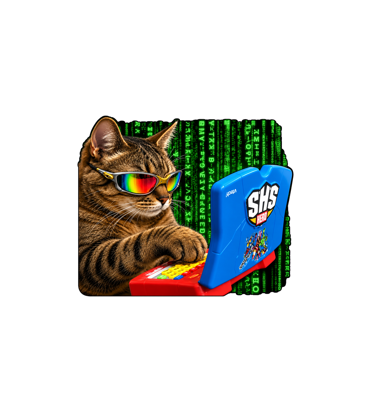 Cybercat Hacker Sticker