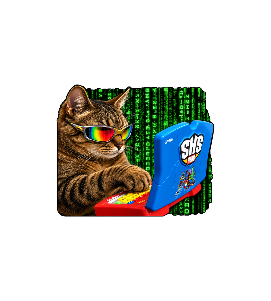Cybercat Hacker Sticker