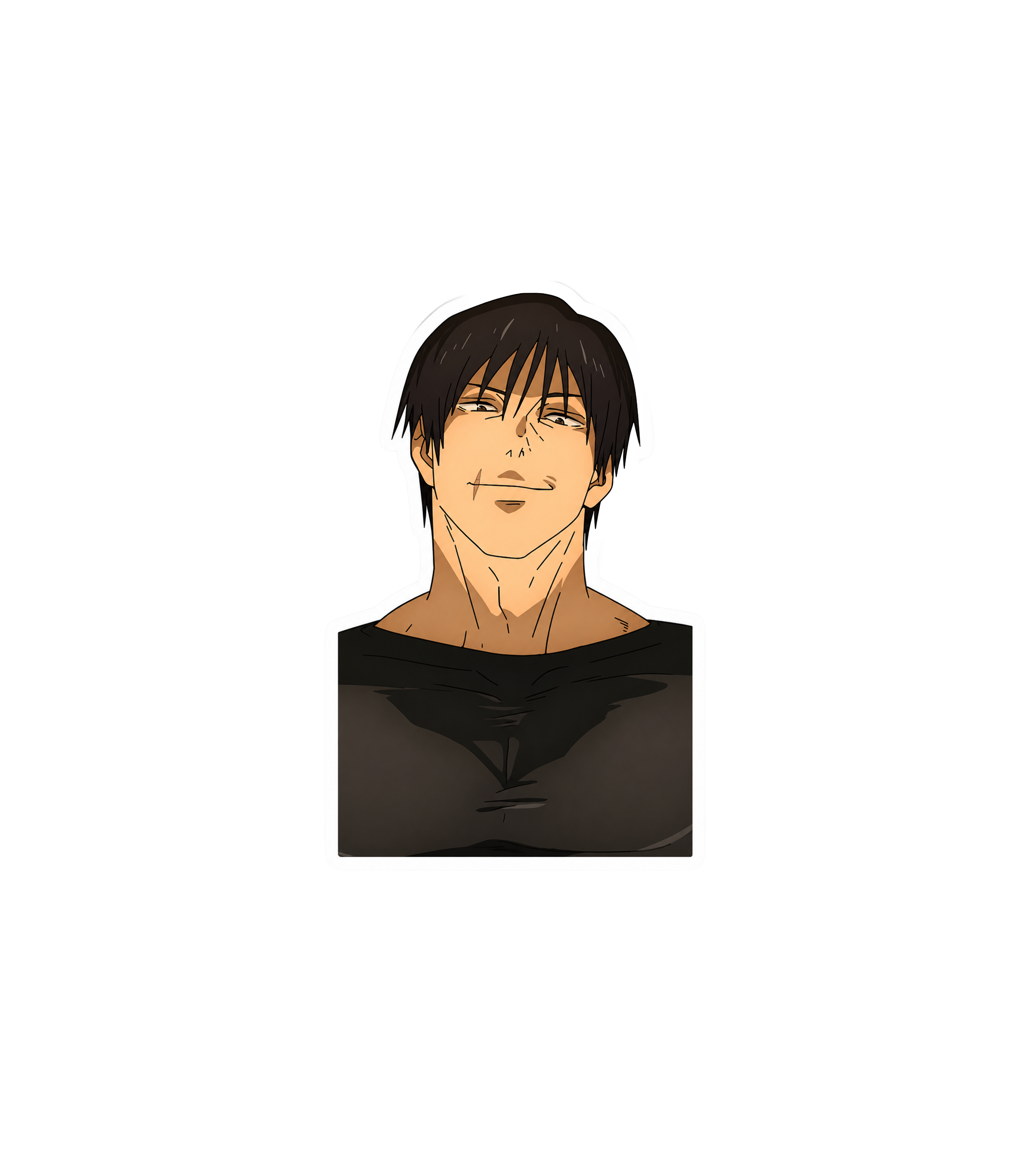 Smirking Toji Anime Sticker