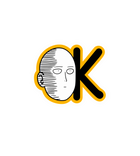 Deadpan OK Anime Meme Sticker
