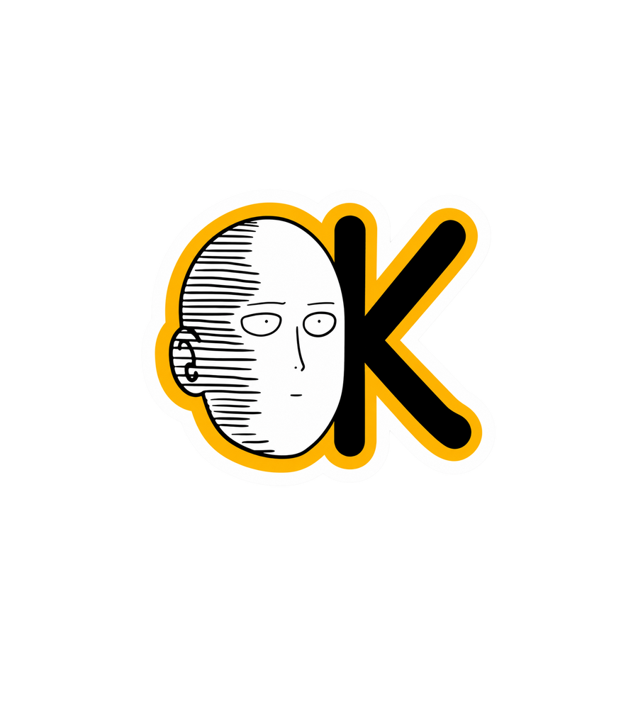 Deadpan OK Anime Meme Sticker