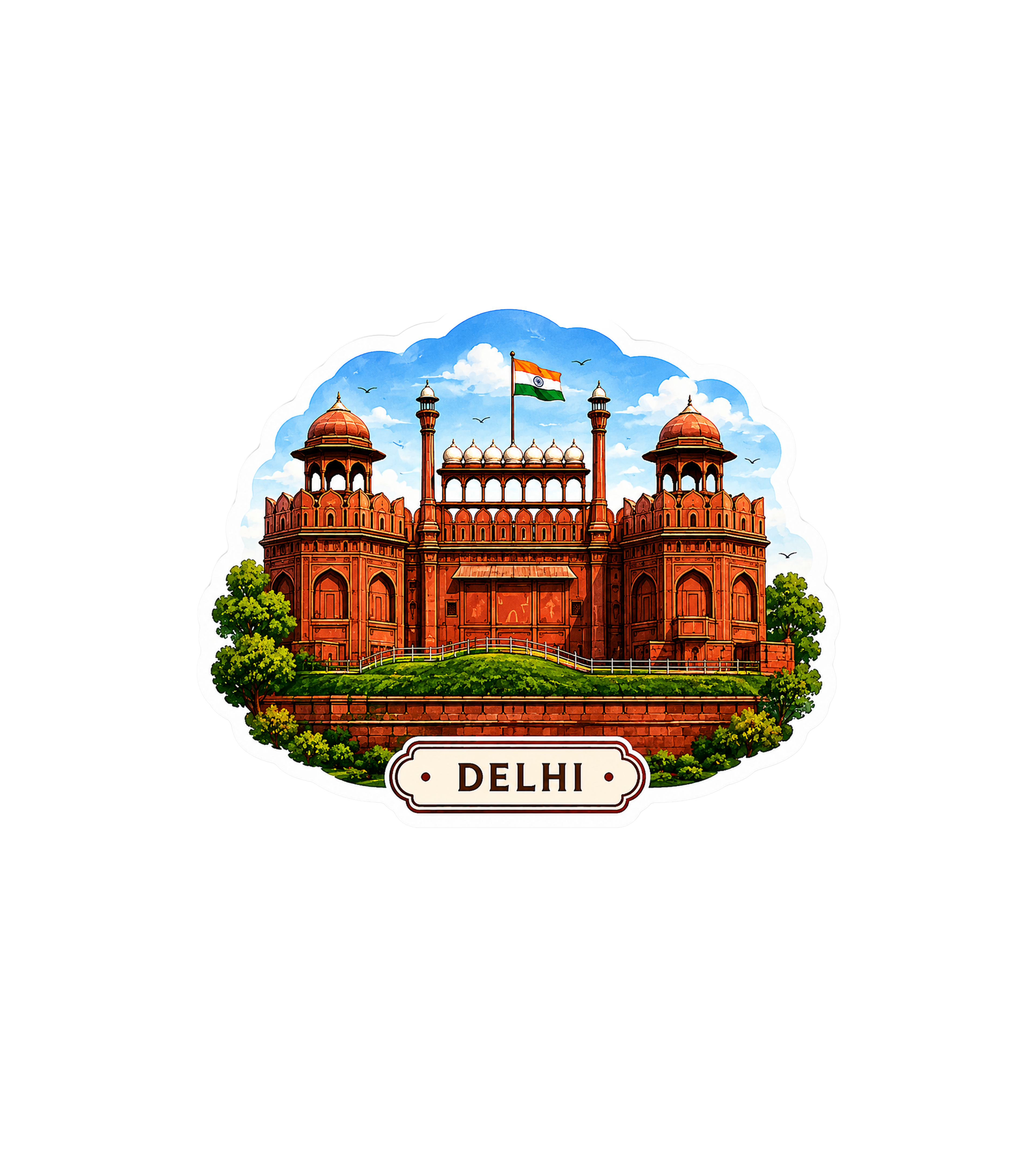 Delhi Red Fort Sticker