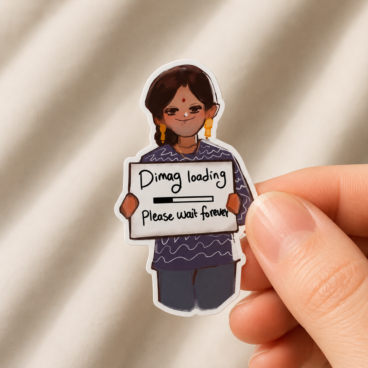 Dimag Loading... Please Wait Forever Vinyl Sticker