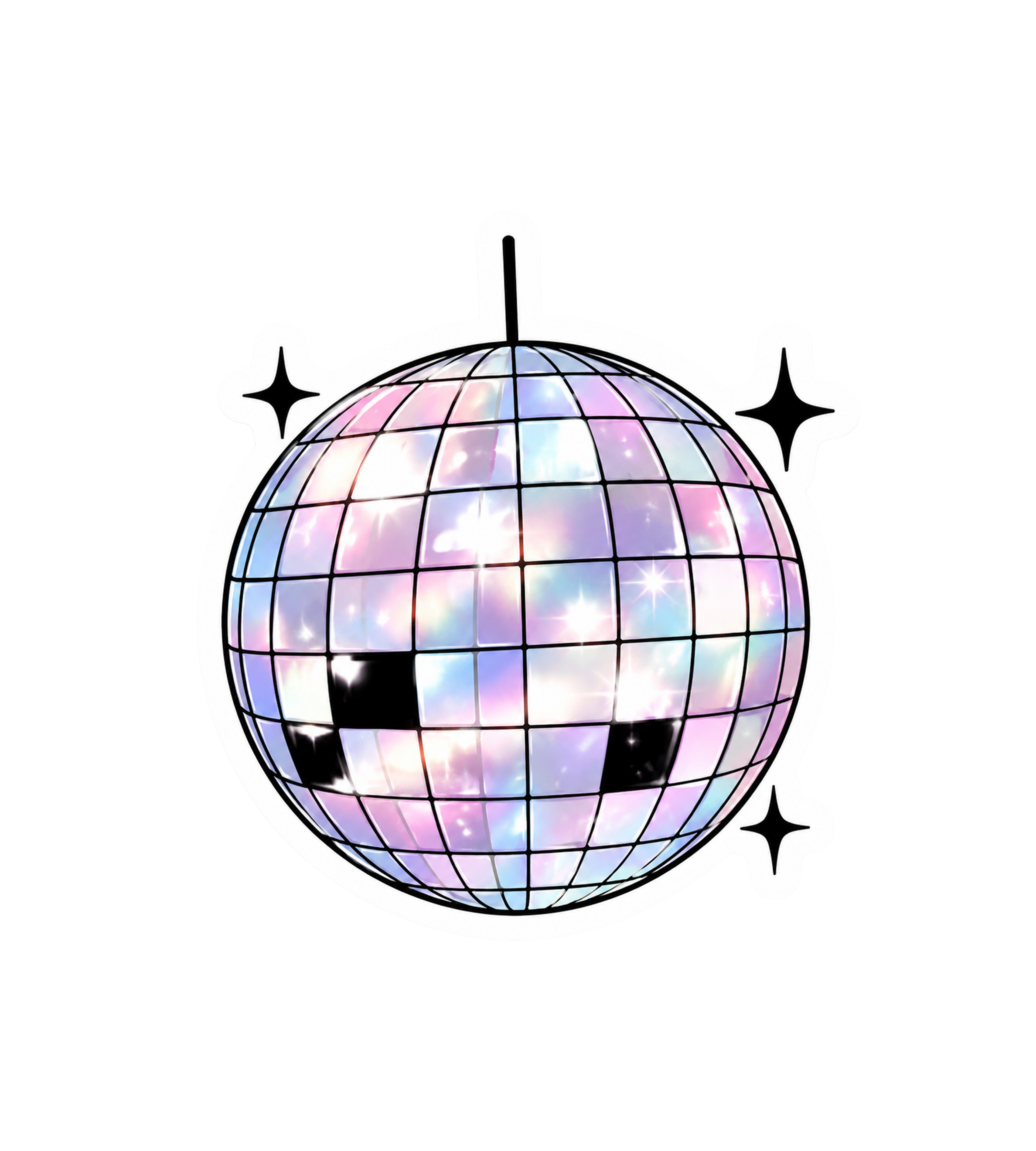Disco Ball Vinyl Sticker