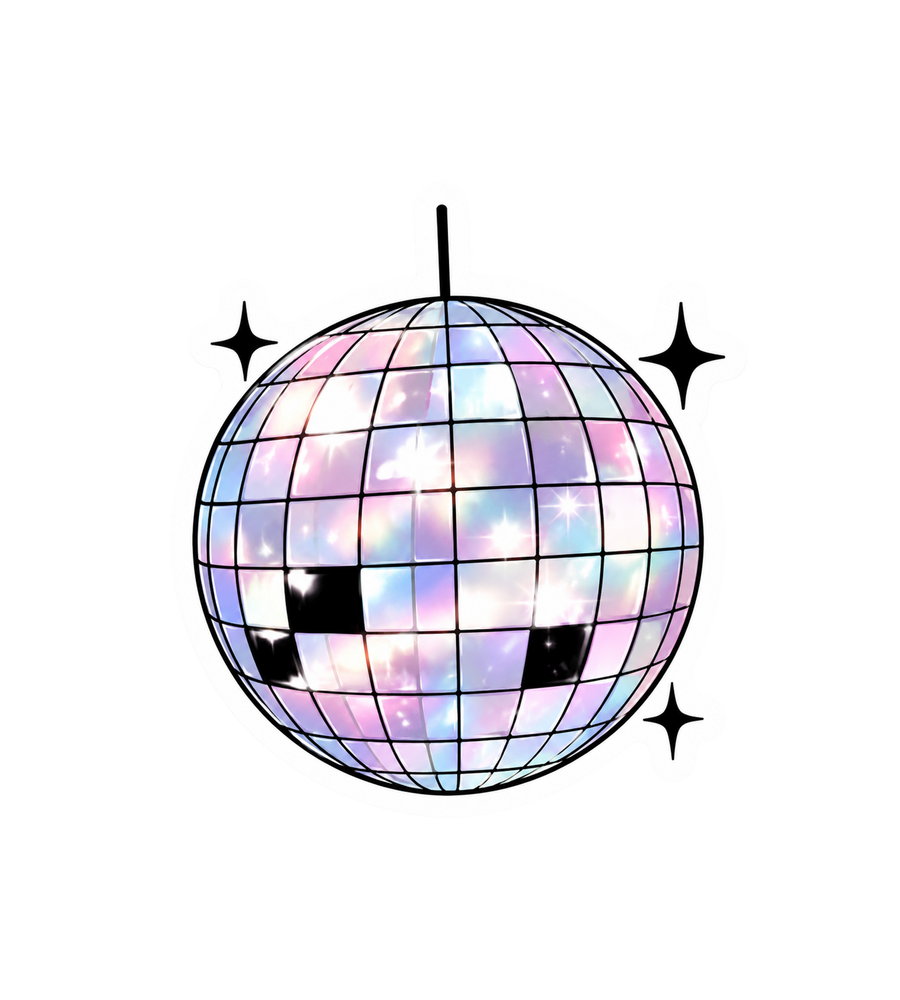 Disco Ball Vinyl Sticker