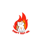 Don't Test Me Cat Sticker