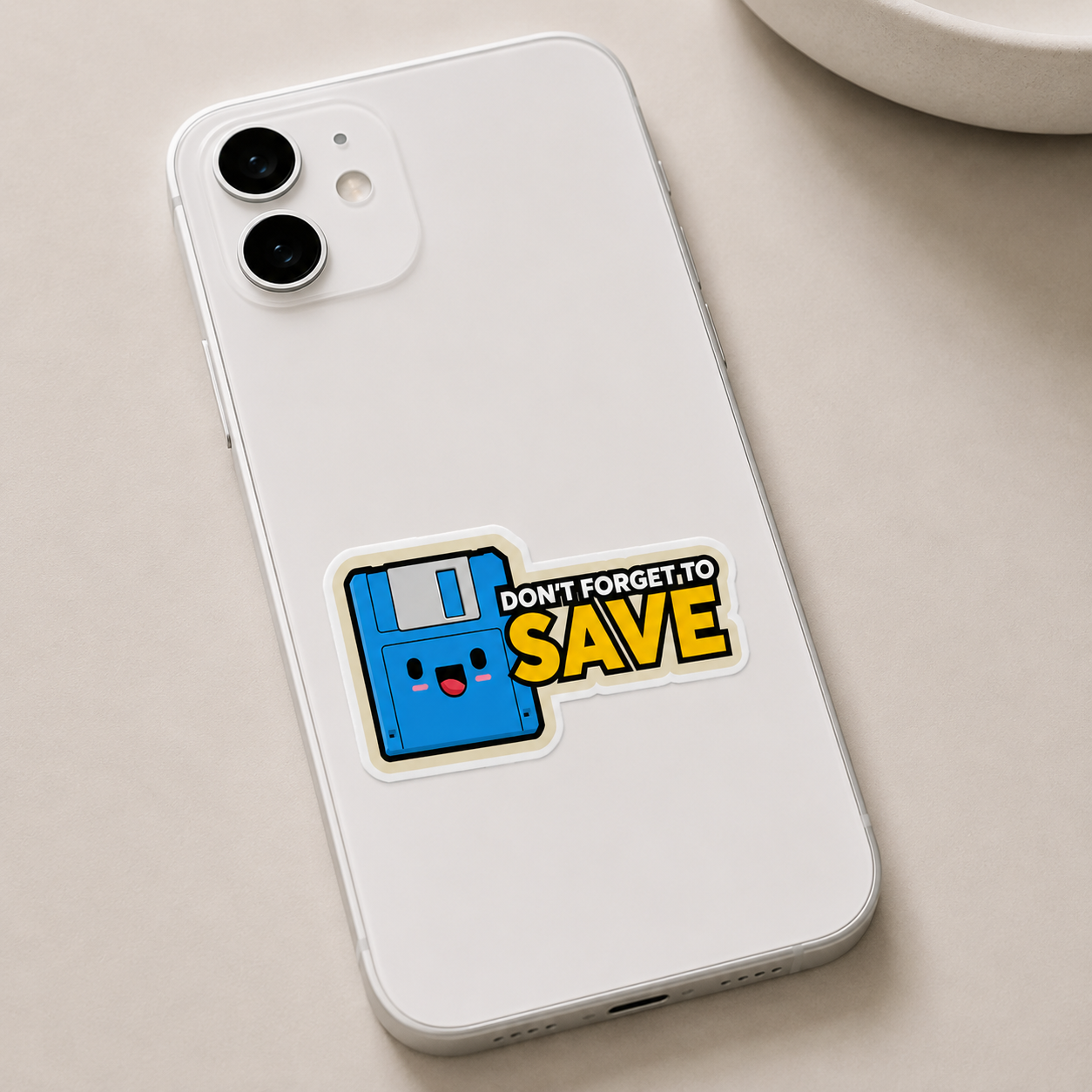 Don't Forget to Save Floppy Disk Sticker