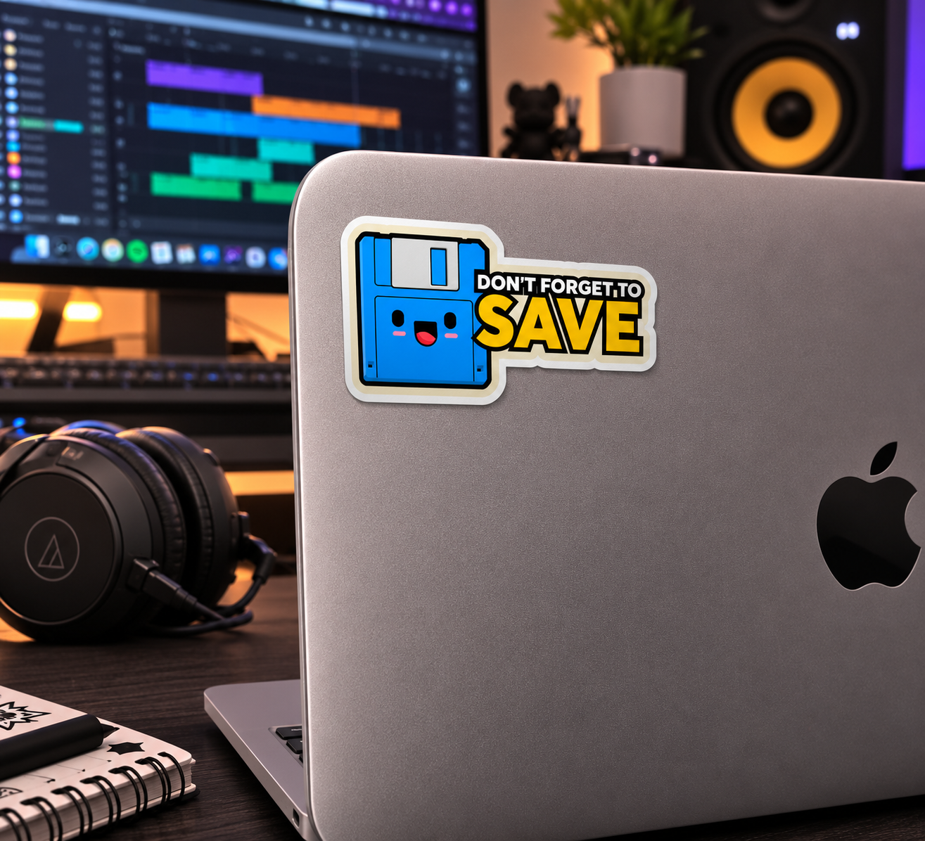 Don't Forget to Save Floppy Disk Sticker