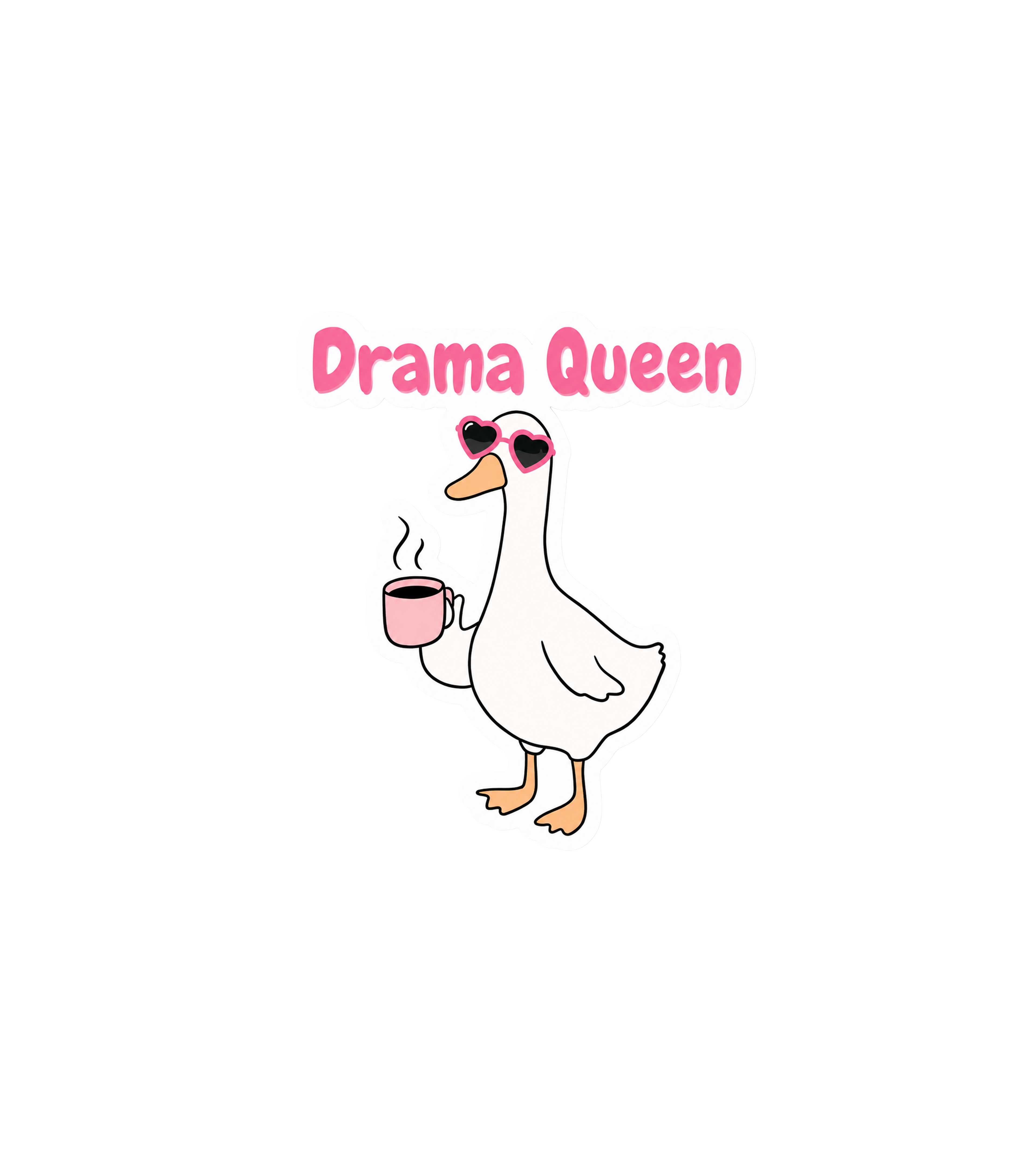 Drama Queen Goose Sticker