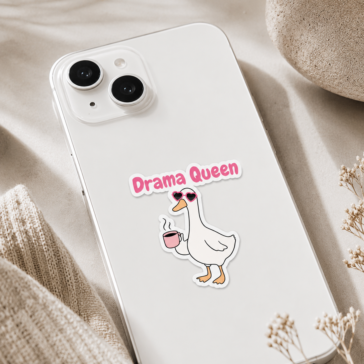 Drama Queen Goose Sticker