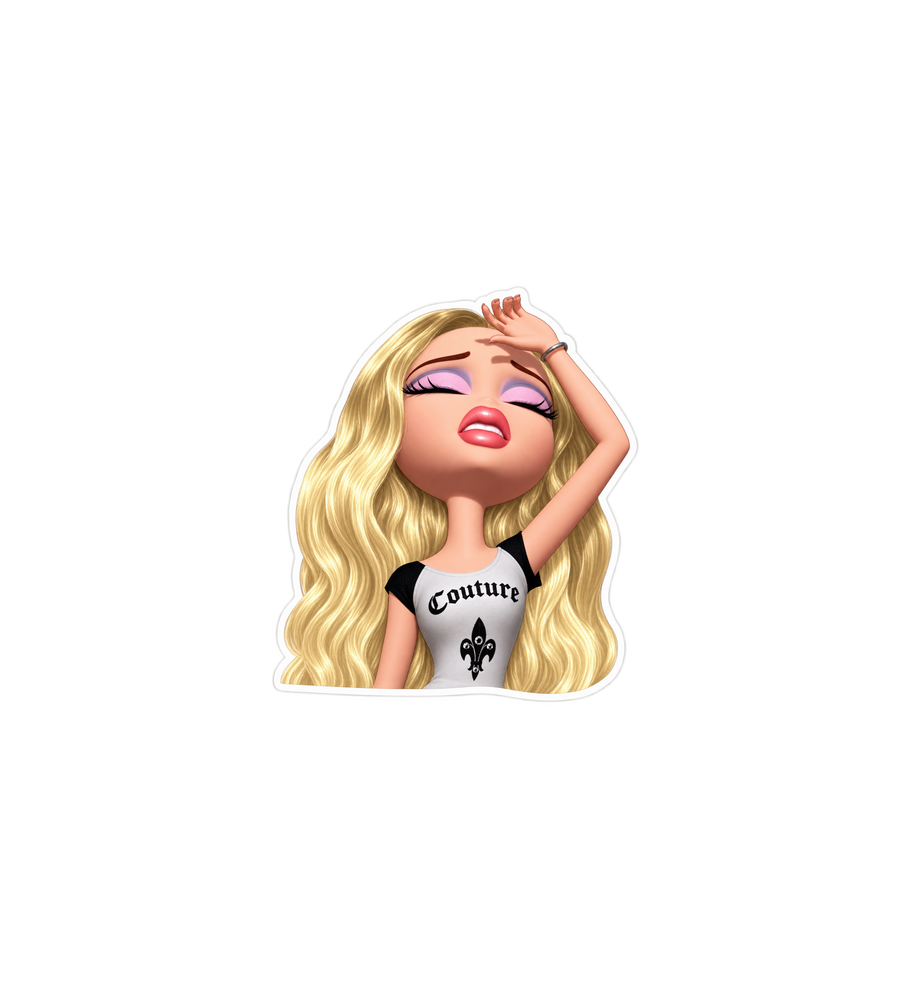 Couture Blonde Doll Sticker – Y2K Fashion Sticker