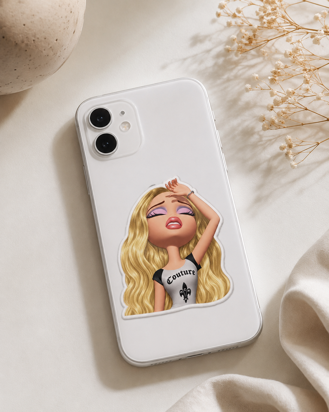 Couture Blonde Doll Sticker – Y2K Fashion Sticker