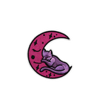 Dreamy Moon Cat Sticker