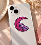 Dreamy Moon Cat Sticker
