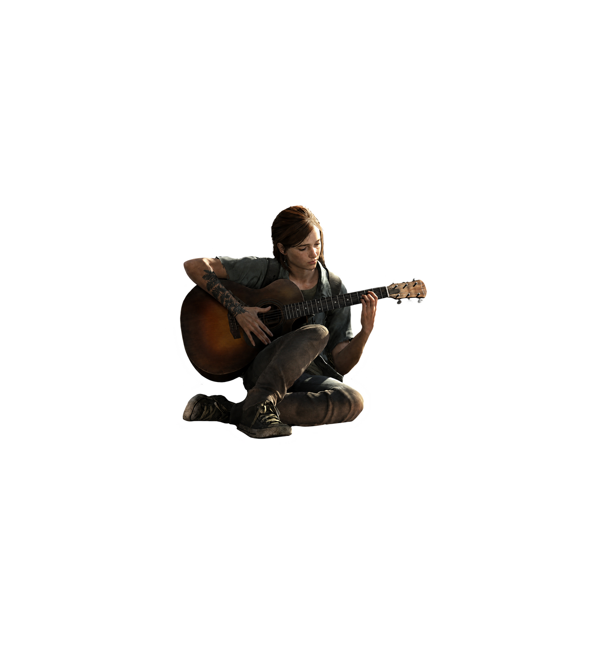 Ellie Playing Guitar The Last of Us Sticker