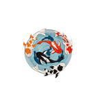 Koi Fish Whirlpool Sticker