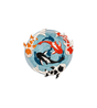 Koi Fish Whirlpool Sticker