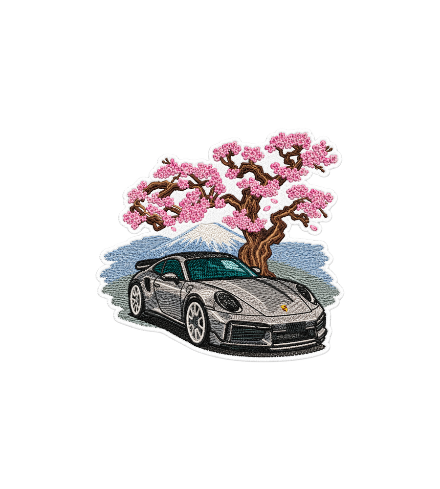 Cherry Blossom Sports Car Sticker