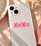 Pink XOXO Hearts Sticker